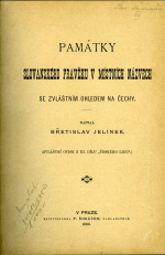 Jelínek, Břetislav - Památky slovanského pravěku v místních názvech se zvláštním ohledem na Čechy. ... (Zvláštní otisk z III. dílu 