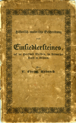 Rubesch, Christ. V. - Historisch=malerische Beschreibung des Einsiedlersteines, auf der Herrschaft Birkstein, im Leitmeritzer Kreise in Böhmen. [Sloup v Čechách].