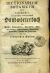 Reuss, Christian Friedrich von - DICTIONARIVM BOTANICVM oder botanisches lateinisches und deutsches Handwörterbuch für Aerzte, Cameralisten, Apothecker, Specereyhändler, Kräuterkenner, Bluhmisten Oeconomen, Gärtner und Fabrikanten nach dem Linneischen System.