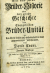 Cranz, David - Alte und Neue Brüder=Historie oder kurz gefaszte Geschichte der Evangelischen Brüder=Unität in den ältern Zeiten und insonderheit in dem gegenwärtigen Jahrhundert. + Fortsetzung von David Cranzens Brüder=Historie. 1. bis 4. Abschnitt.