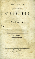 [Riegger, Joseph Anton] - Materialien zur alten und neuen Statistik von Böhmen. II. Heft