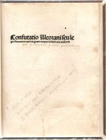 Ricoldus de Monte Crucis - Confutatio Alcorani seu legis Saracenorum / (Opus Richardi Fratris Ordinis Predicatorum). Ex graeco nuper in latinum traducta /Bartholomea Piceno de Montearduo/.