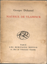 Duhamel, Georges - Maurice de Vlaminck. Avec quatre cuivres originaux et vingt-quatre reproductions en phototypie.