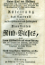 Willburg, Anton Carl von - Anleitung für das Landvolk in Absicht auf die Erkänntniß und Heilungsart der Krankheiten des Rind=Viehes, samt denen Hülfsmitteln und einem Anhang über die Materie der Medicin, und Erläuterung der einfachen Heilungsmittel durch beygefügte lateinische Benennungen. Nebst beygefügten Anleitung zur Erkänntniß und Heilung der Krankheiten bey der Schaafzucht. 