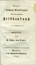 Lincker von Lützenwick, Joseph Johann Jakob von - Einige wichtige Grundregeln aus der neuern Feldbaukunst.