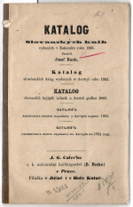 Rank, Josef - Katalog Slovanských knih vydaných v Rakousku roku 1863. Sestavil ...