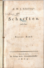 Lessing, F.[riedrich] W.[ilhelm] J[oseph]. - F. W. J. Lessing´s philosophische Schriften. Erster Band (alles Erschienene).