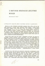 Volf, Miloslav - Z historie březnické jezuitské koleje. 