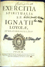 z Loyoly, Ignác - EXERCITIA SPIRITUALIA S. P. IGNATII LOYOLAE. FVNDATORIS SOCIET: JESV.