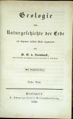 Leonhard, Karl Caesar von - Geologie oder Naturgeschichte der Erde auf allgemein faßliche Weise abgehandelt. Band 1-5.