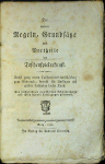  - Die wahren Regeln, Grundsätze und Vortheile der Taschenspielerkunst. Nebst ganz neuen Taschenspielerkunststücken; zum Gebrauch, sowohl für Ansänger als geübte Liebhaber dieser Kunst. Aus nachgelassenen Handschriften Schwedenburgs und theils eigenen Erfahrungen gesammelt.