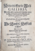 Abraham á Sancta Clara - Neu=eröffnete Welt GALLERIA, Worinen sehr curios begnügt unter die Augen kommen allerley Aufzüg und Kleidungen unterschiedlicher Stände und Nationen: Forderist aber ist darinnen in Kupffer entworften Die Kayserl. Hoffstatt in Wien, Wie dann auch Anderer hohen Häupter und Potentaten; Biß endlich gar auf den mindesten Gemeinen Mann, Mit sondern Fleiß zusammen gebracht, Von .....