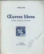 Verlaine, Paul - Oeuvres libres. Amies, Femmes, Hombres.