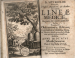 Riedlin, Veit - D. VITI RIEDLINI Ulmensis, Physici Augustani, et Academici Curiosi, LINEAE MEDICAE, Singulos per menses quotidie ductae, Continentis, Observationes, Historias, Experimenta, Cautelas, Regulas, Monita, idque genus alia in Medicina apprime utilia ex ipsa Praxi deducta.  Ročník I. a  II. (ze VI)