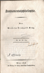 Krug, Wilhelm Traugott - Fundamentalphilosophie.