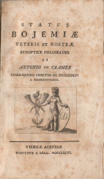 Cramer, Antonio de - STATUS BOJEMIAE VETERIS et NOSTRAE SYNOPTICE DELINEATUS.