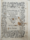 Ovidius, Publius Naso - EPISTOLE D´OVIDIO, TRAdotte di latino in lingua toscana. Per lo Eccellentissimo dottore messer Carlo Figiovanni, Citadino Florentino.