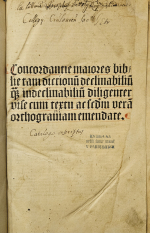 Conradus de Alemania - Concordantiae Bibliorum.