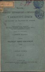 Cechner, Antonín - Soupis památek historických a uměleckých v politickém okresu rakovnickém - II. díl. svazek XXXIX.