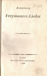  - Auserlesne Freymaurer-Lieder