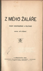 Stříbrný, Jiří - Z mého žaláře. Úvahy hospodářské a politické.