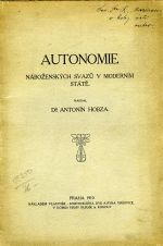 Autonomie náboženských svazů v moderním státě. - Hobza, Antonín