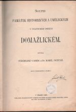 Soupis památek historických a uměleckých v politickém okresu domažlickém. Díl XVII. - Vaněk, Ferdinand