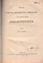 Soupis památek historických a uměleckých v politickém okresu česko-budějovickém. Díl VIII. - Braniš, Josef