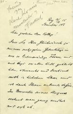 Dopis datovaný v Praze 14. 10. 1915. / Ein Brief datiert in Prag, den 14. 10. 1915. - Hauer (= A. Hirth)