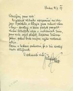 dopis + prospekt - Klír, Svatopluk prof., nakladatel a typograf