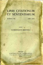 Libri citationum et sententiarum. Tomus VII 1490-1503. - Bretholz, Bertoldus (ed.)