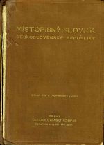 Místopisný slovník Československé republiky. - Chromec, Břetislav