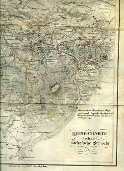 Wegweiser durch die böhmisch-sächsische Schweiz von Einem, der diese Gegend seit mehrern Jahren besucht. Mit einer Reisekarte und zwölf Ansichten, schwarz oder colorirt und auch ohne dieselben.