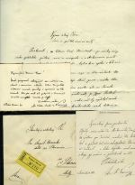 Konvolut sedmi česky psaných autografů. - Kounic, hrabě Václav Robert