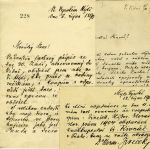 Tři dopisy a korespondenční lístek. - Jireček, Hermengild