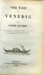 Vier Tage in Venedig. - Quadri, Anton