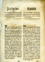 Cyrkulář c. k. česk. zemského Gubernyum. Předpis pro ženichy a newěsty z ohledu cwičenj w náboženstwj. - 