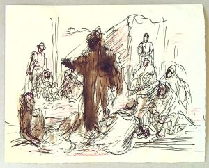 Arabové na nádvoří - Feigl, Friedrich