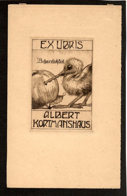 Ex libris Albert Kortmanshaus