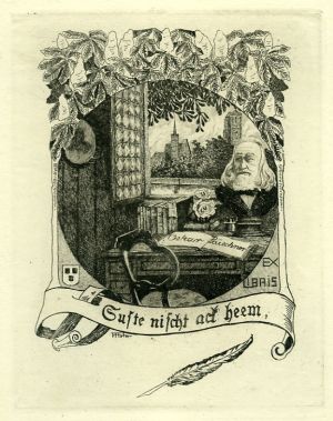 Ex libris Oskar Leuschner - Fischer-Oels, Helma