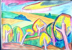 Skicák s 19 akvarely - Kafka, Jaroslav