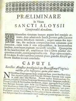 Via Viri Adolescentia. Sive in Primo Aetatis Flore Aloysij Gonzagae, Matura Sanctitas Solenni Apotheosi a Sactissimo DD. Nostro Benedicto XIII. Orbi promulgata Et Vitae compendio, Elogijs, Symbolis, Epigram