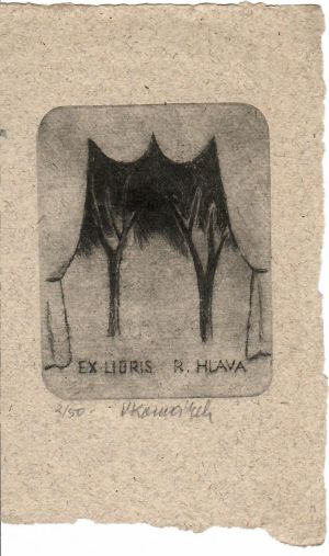 Ex libris R. Hlava - Komárek, Vladimír