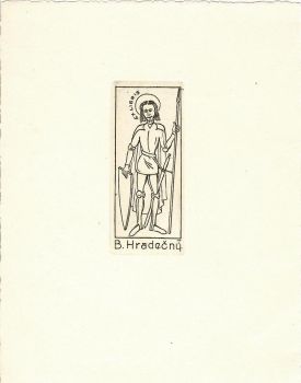 Ex libris B. Hradečný
