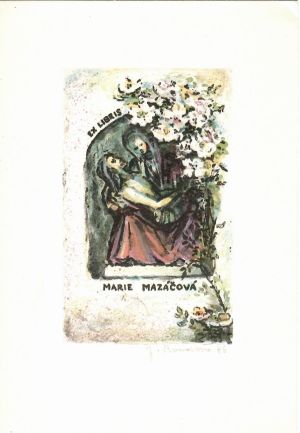 Ex libris Marie Mazáčová - Boudová, Jana