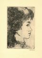 Profil dívčí hlavy - Jiřincová, Ludmila