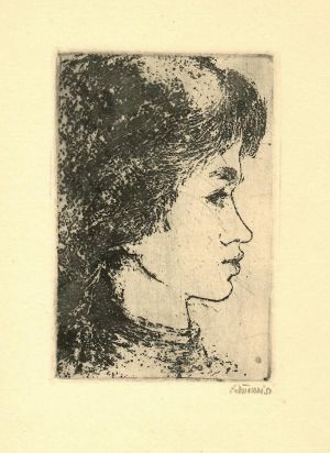 Profil dívčí hlavy - Jiřincová, Ludmila