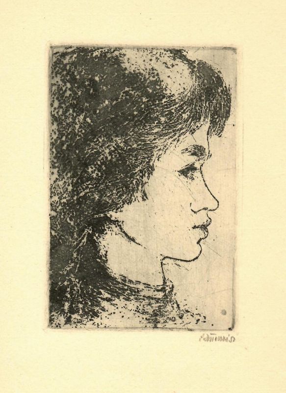 Profil dívčí hlavy