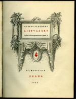 Listy lásky. Výbor z korrespondence s paní X. - Flaubert, Gustav
