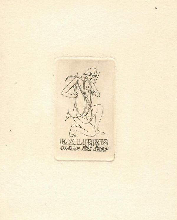 Ex libris Olga a Jiří Šerf